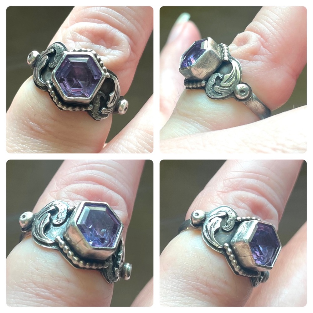 Handmade Alexandrite silver ring - Picture 9 of 14